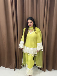 Elara schiffli cotton suit