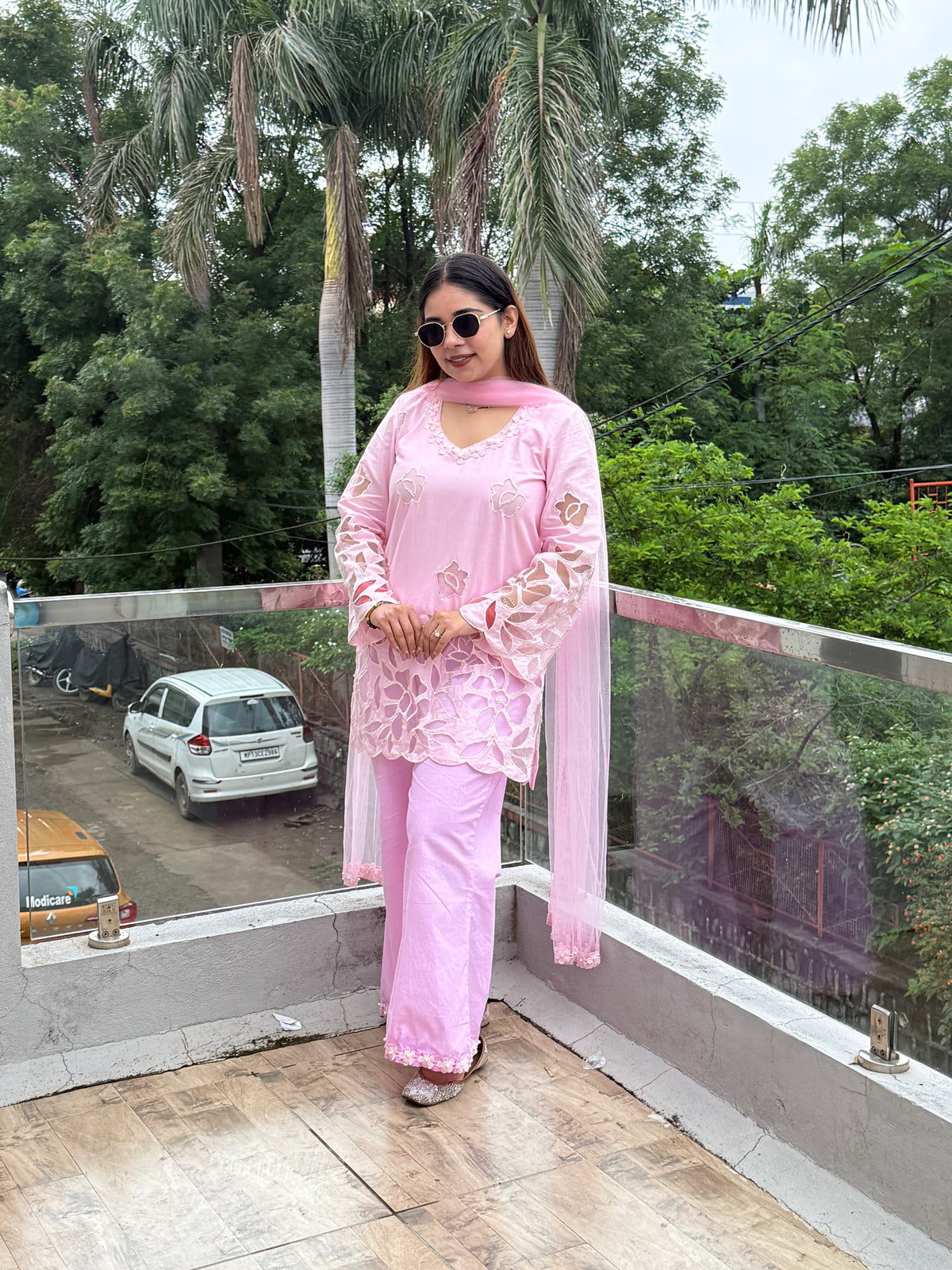 Blush mul cotton suit