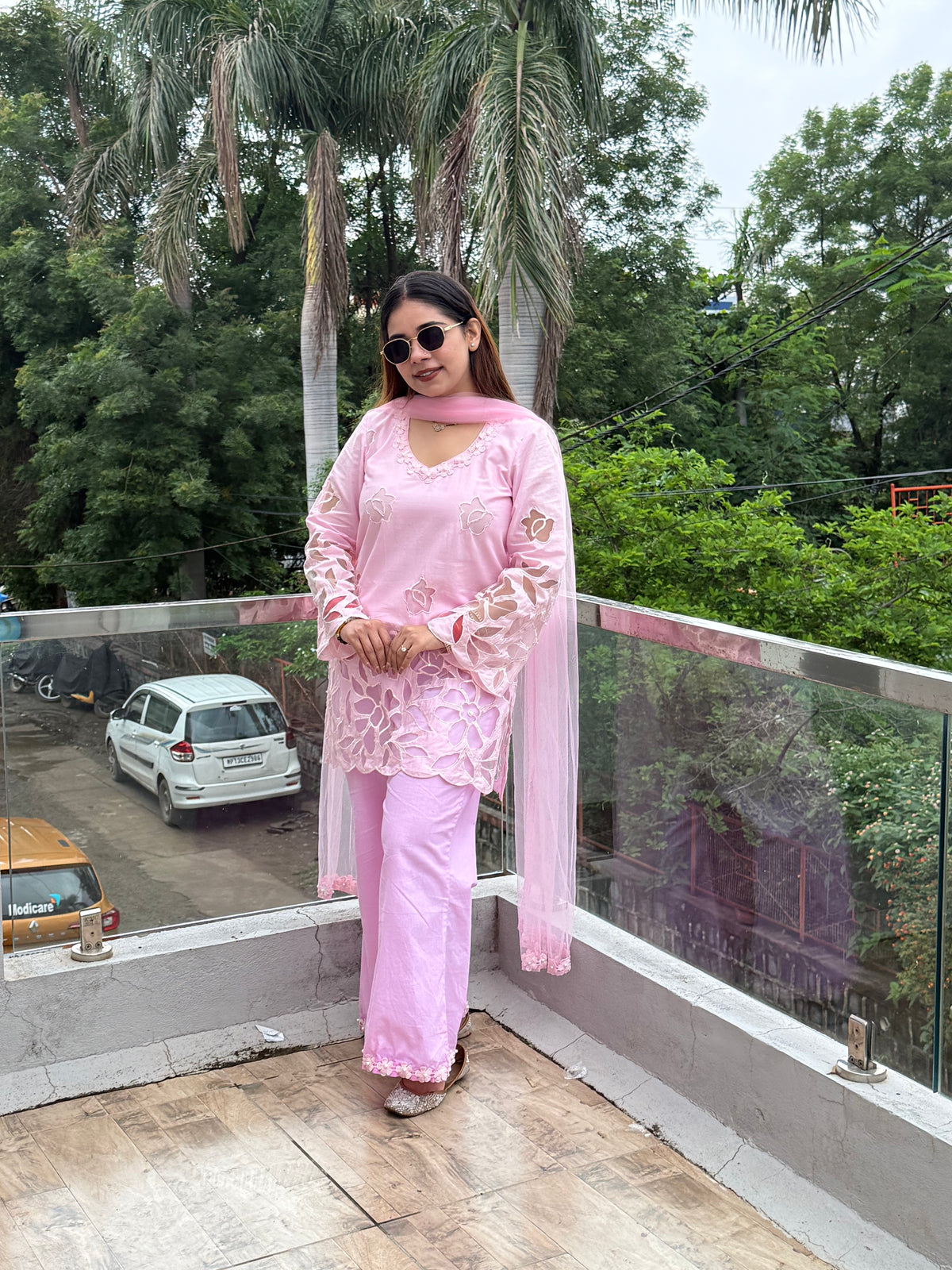 Blush mul cotton suit