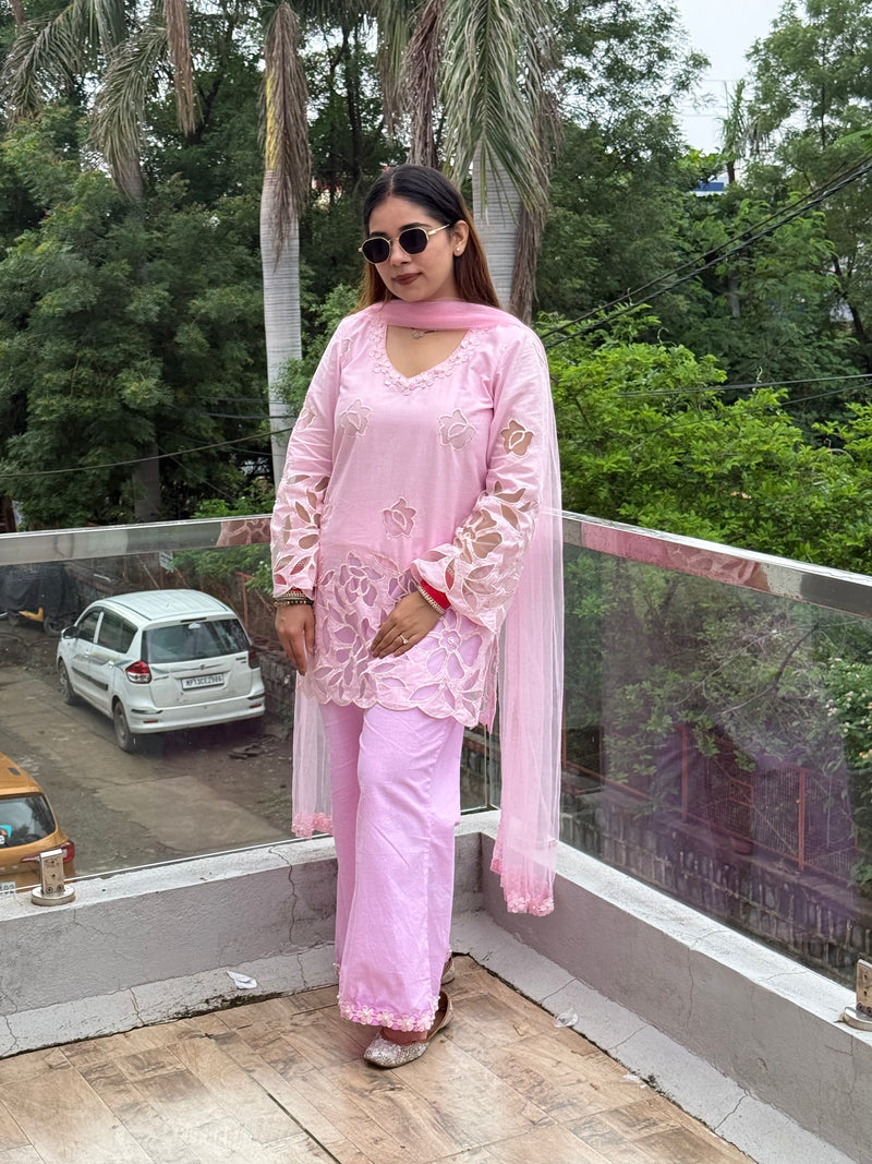 Blush mul cotton suit