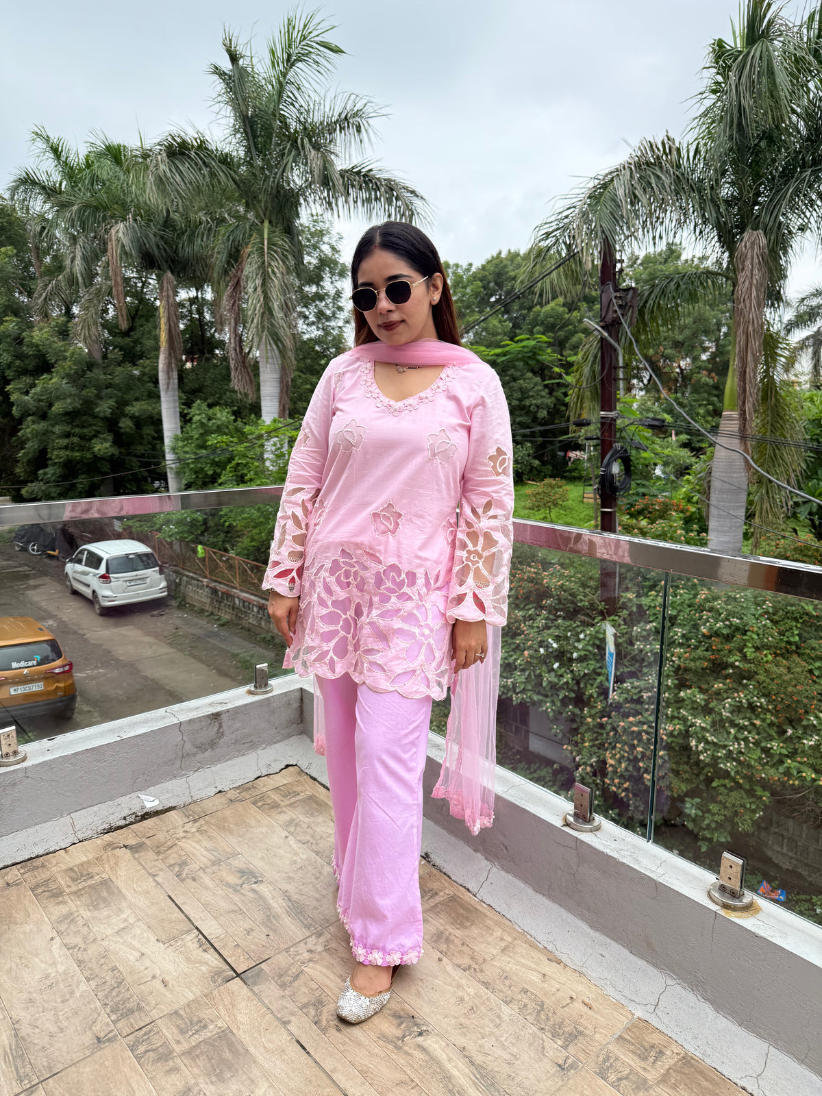 Blush mul cotton suit
