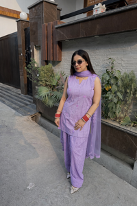 Floral Daisy cotton kurta suit