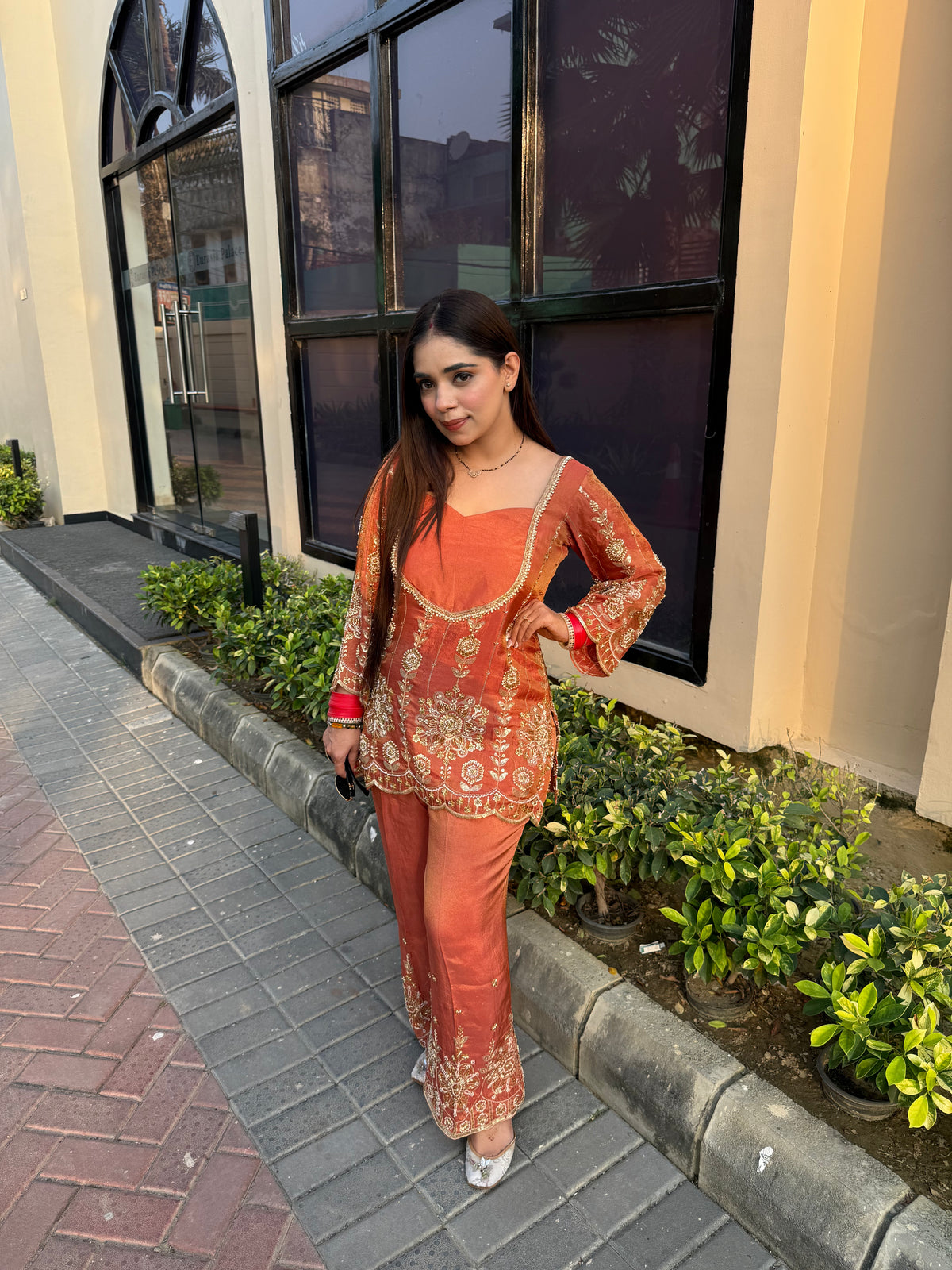 Inayat silk tissue handwork cordset