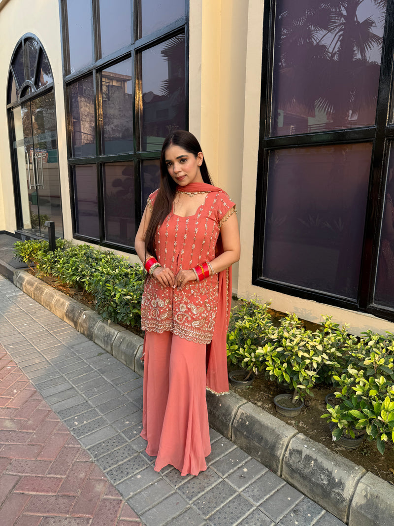 Sabeera handwork garara suit