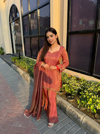 Zoya silk tissue booti suit
