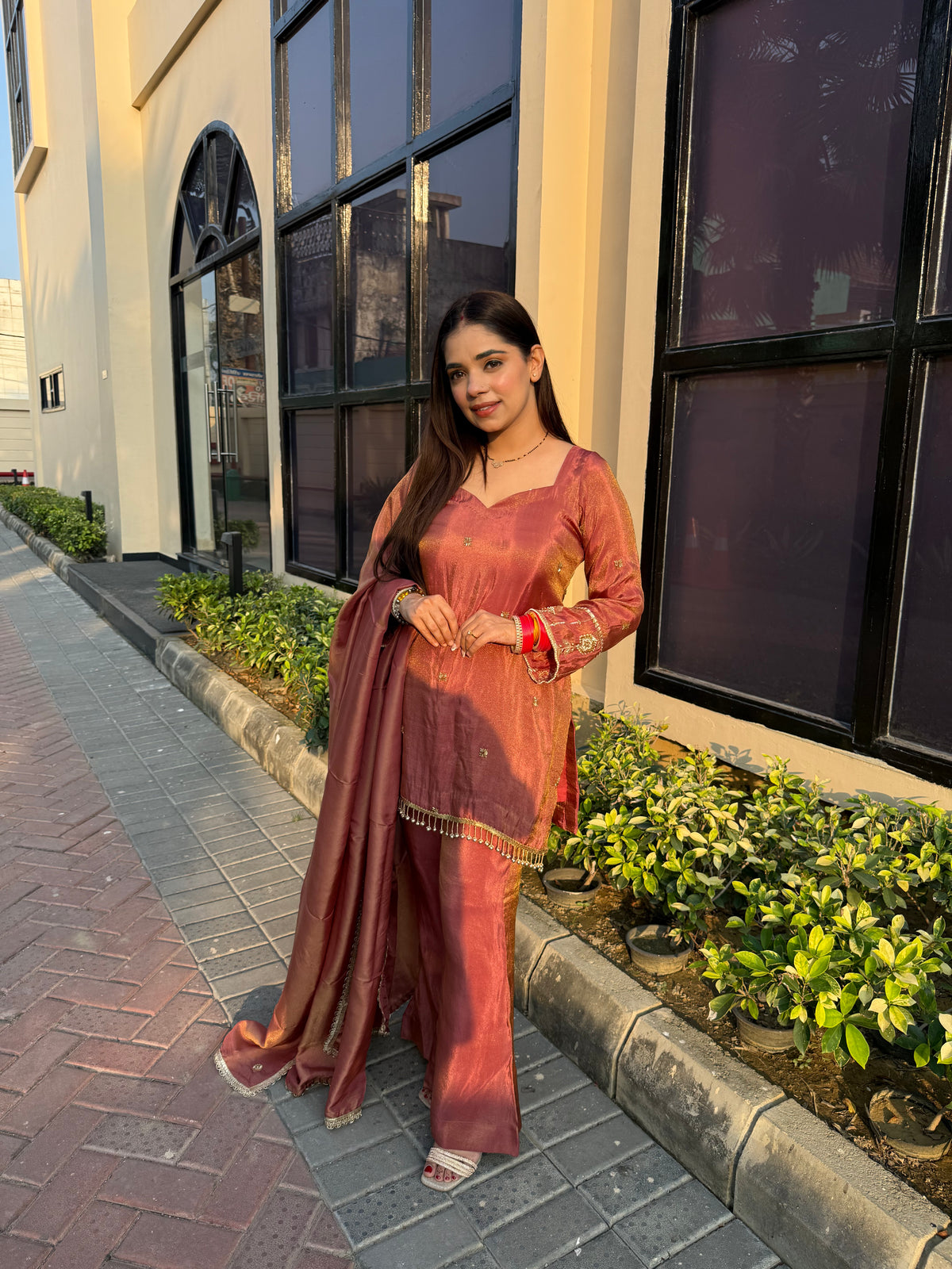 Zoya silk tissue booti suit