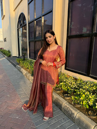 Zoya silk tissue booti suit