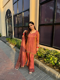 Zoya silk tissue booti suit