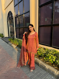 Zoya silk tissue booti suit