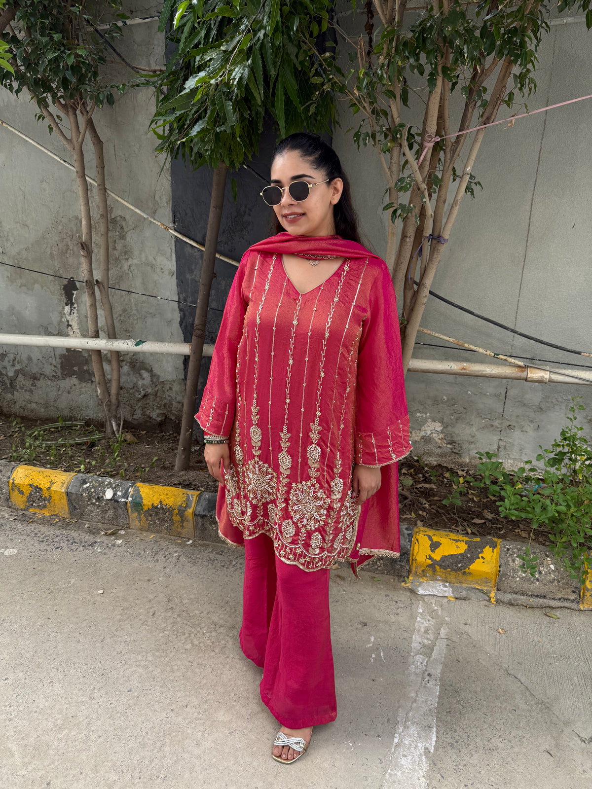 Aafreen Handwork three piece suit