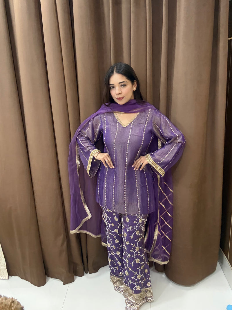 Veloura silk tissue suit