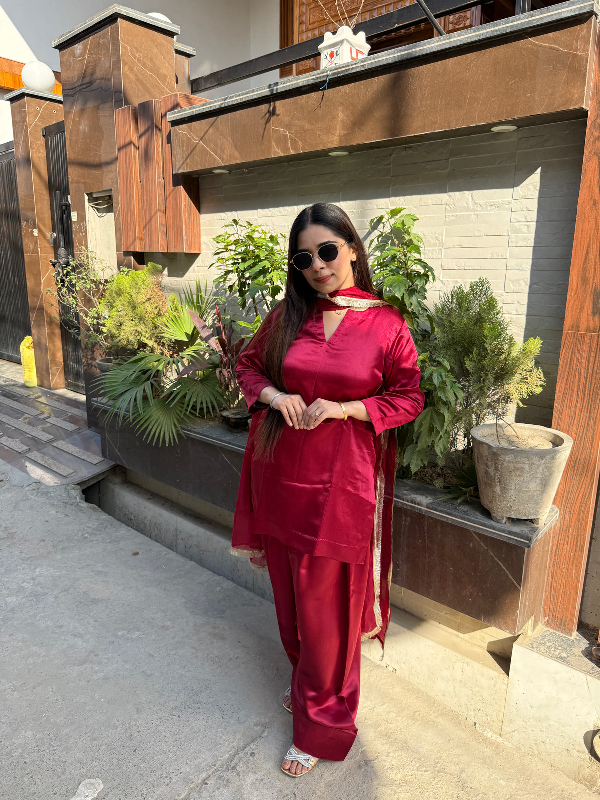 Scarlet farshi salwar suit
