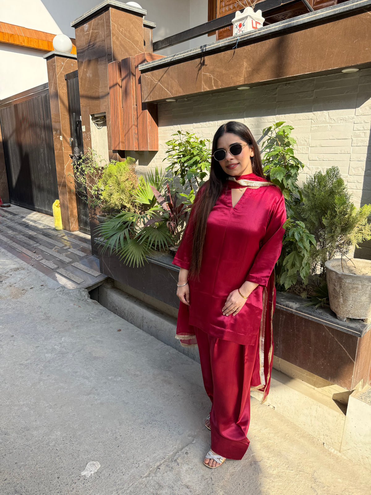Scarlet farshi salwar suit