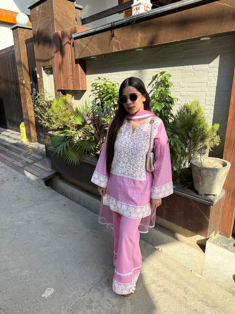 Pink Aura cotton suit
