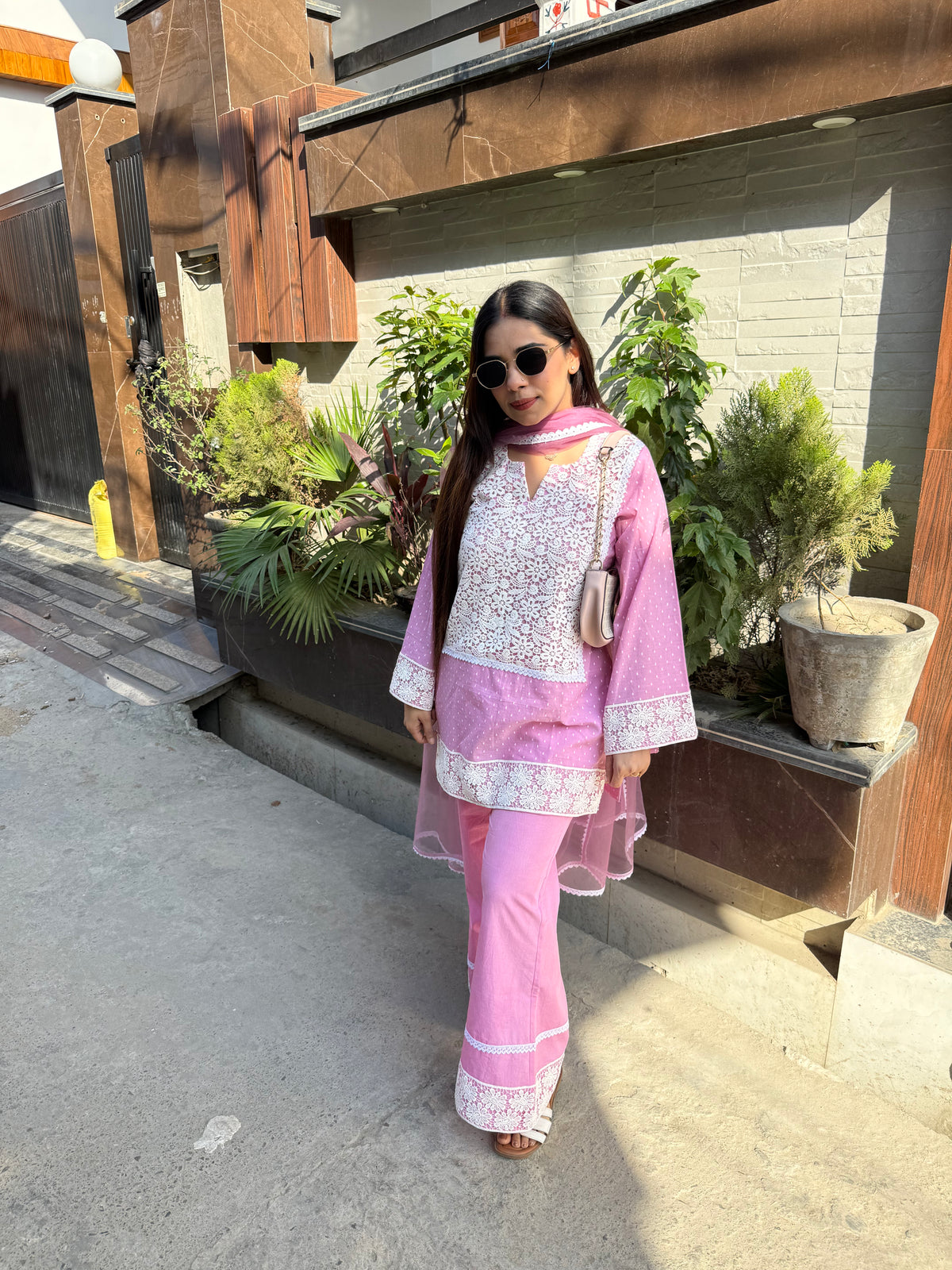 Pink Aura cotton suit