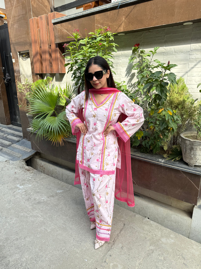 Lily cotton printed suit