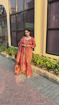 Zoya silk tissue booti suit