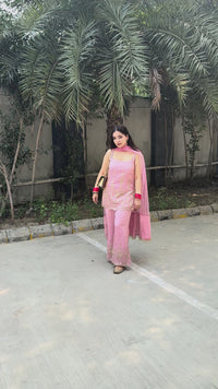Naaz silk tissue handwork suit
