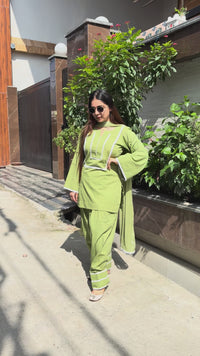 Sage cotton farshi salwar suit