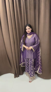 Veloura silk tissue suit