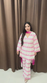 Tiara embroidery cotton suit